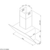 Máy hút mùi áp tường Malloca VITA V-13 GRES
