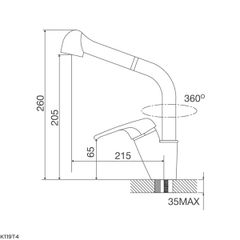Vòi rửa chén nóng lạnh Malloca K119T4 / Đồng thau mạ chrome ảnh 2