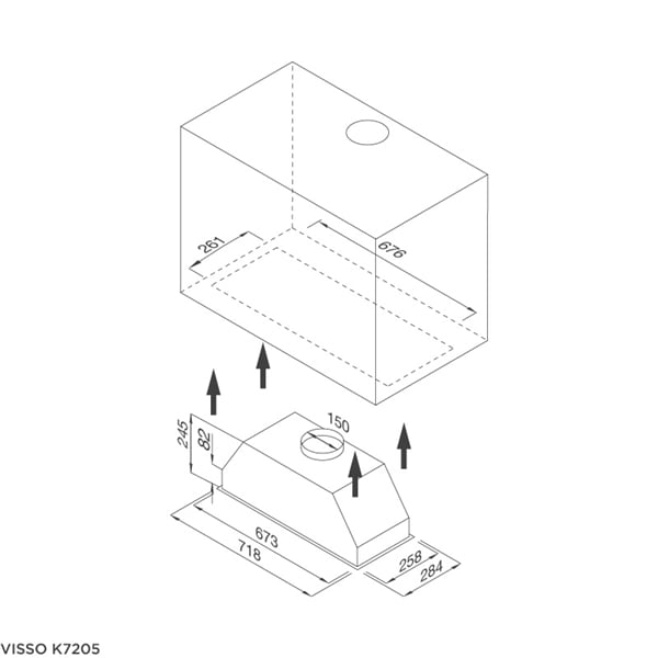 Máy Hút Mùi Âm Tủ Malloca Visso K7205/ Màu Inox/ Dạng Hidden - Thiết kế hidden của máy hút mùi âm tủ Malloca Visso K7205 Máy Hút Mùi Âm Tủ Malloca Visso K7205/ Màu Inox/ Dạng Hidden - Thiết kế hidden của máy hút mùi âm tủ Malloca Visso K7205