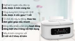 Nồi cơm 2 ngăn đa năng Sharp 1.8 lít KN-TC50VN-WH ảnh 2