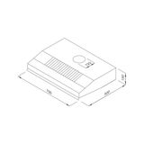 Máy hút mùi Cổ điển 70cm Malloca H392.7B (Đen, viền trắng)