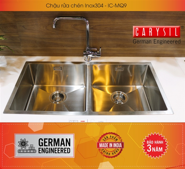 Chậu Rửa Chén Inox 304 Carysil IC-MQ9 – ảnh 7