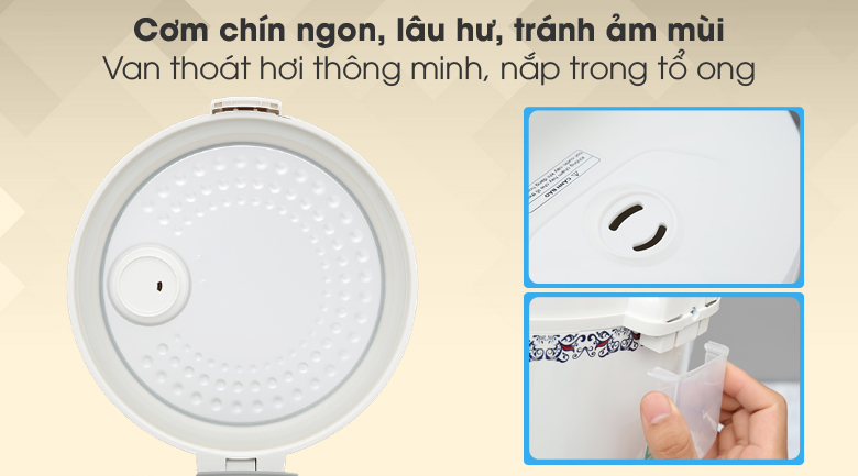 Nồi cơm nắp gài Sharp KS-223TJV-CR 2.2 lít màu trắng – ảnh 7