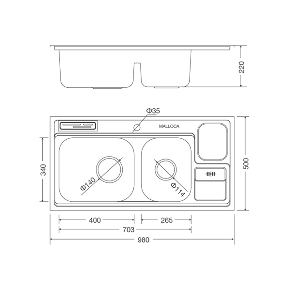 Chậu rửa chén Inox Malloca MS 8809 - Độ dày 1.0mm trên chậu Malloca MS 8809 có đủ bền? Chậu rửa chén Inox Malloca MS 8809 - Độ dày 1.0mm trên chậu Malloca MS 8809 có đủ bền?