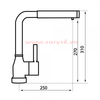  Vòi Rửa Chén Carysil G-0585 (màu muối hồng, xám tro, đen) 