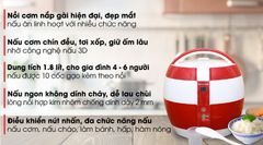 Nồi cơm điện nắp gài Kangaroo 1.8 lít KG835 ảnh 2