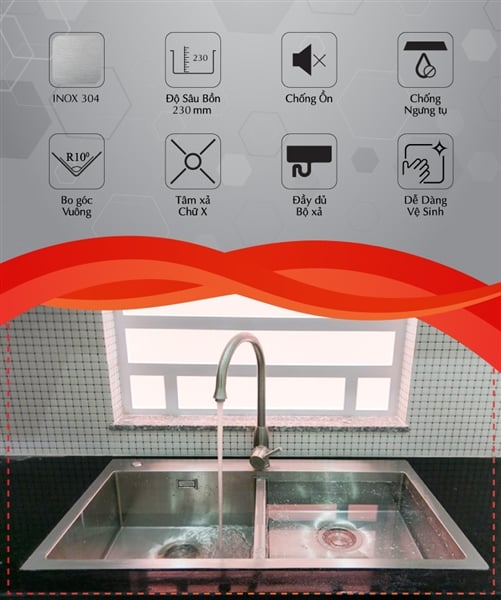 Chậu Rửa Chén Inox 304 Carysil VN-N200 – ảnh 7