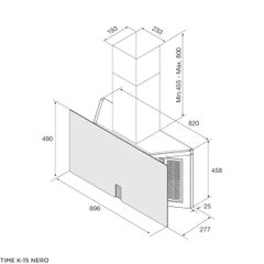 Máy Hút Mùi Áp Tường Malloca Time K-15 Nero ảnh 2
