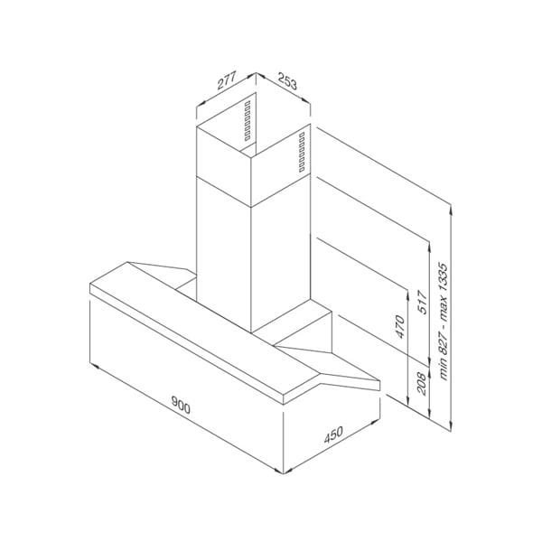 Máy hút mùi áp tường Malloca Circeo K9998 - Thiết kế chữ T inox của máy hút mùi Malloca Circeo K9998 Máy hút mùi áp tường Malloca Circeo K9998 - Thiết kế chữ T inox của máy hút mùi Malloca Circeo K9998