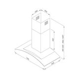 Máy hút mùi áp tường Malloca Gama K3155.7