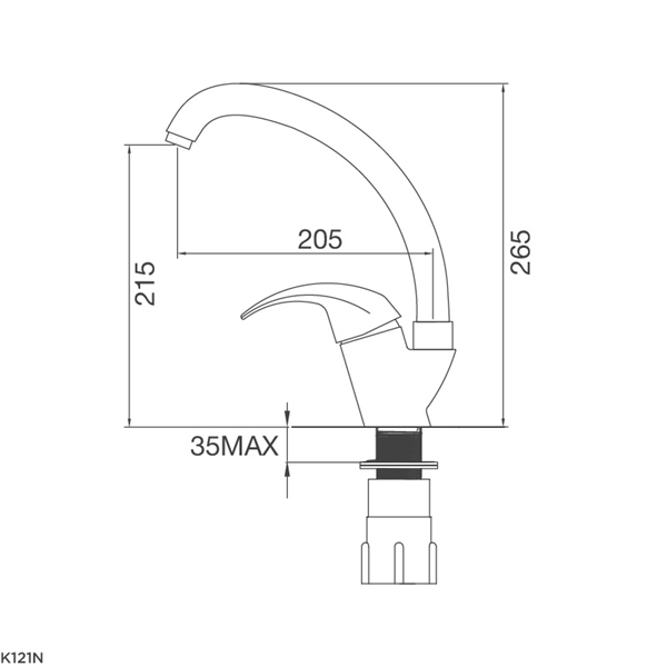 Vòi rửa chén nóng lạnh Malloca K121N / Đồng thau mạ chrome - Cần gạt góc mở rộng tiện lợi Vòi rửa chén nóng lạnh Malloca K121N / Đồng thau mạ chrome - Cần gạt góc mở rộng tiện lợi