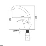 Vòi rửa chén nóng lạnh Malloca K121N / Đồng thau mạ chrome