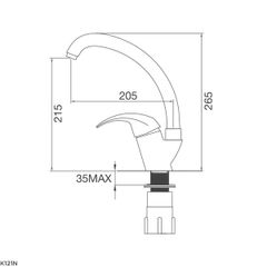 Vòi rửa chén nóng lạnh Malloca K121N / Đồng thau mạ chrome ảnh 3