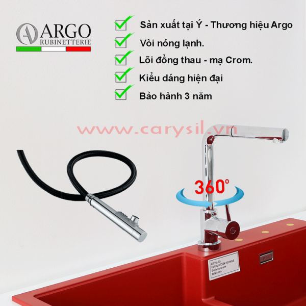 Vòi Rửa Chén Inox Carysil I-2385 – ảnh 4
