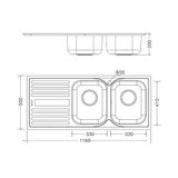 Chậu rửa chén Inox Malloca MS 1025L NEW