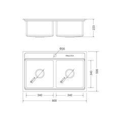 Chậu rửa chén Inox Malloca MS 8812 ảnh 3