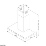 Máy hút mùi áp tường Malloca Min F-205 - Dòng nhập khẩu Italy