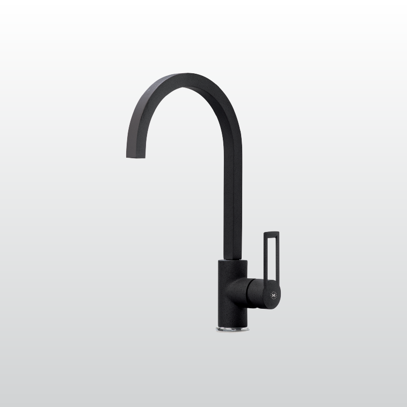 Vòi rửa chén nóng lạnh Malloca MF-040/ Đồng thau sơn giả đá, màu đen - Thiết kế vòi rửa chén Malloca MF-040 màu đen Vòi rửa chén nóng lạnh Malloca MF-040/ Đồng thau sơn giả đá, màu đen - Thiết kế vòi rửa chén Malloca MF-040 màu đen