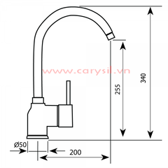 Vòi Rửa Chén Inox Carysil I-2521 ảnh 3