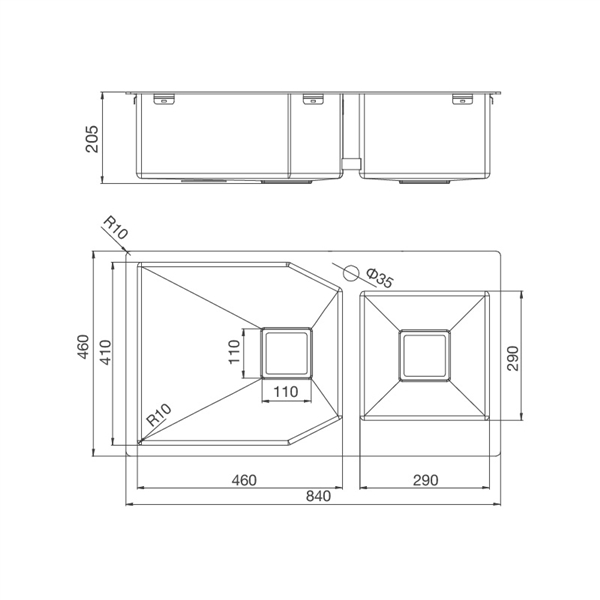 Chậu rửa chén Inox Malloca MS 610T - Lợi ích của chậu rửa chén Malloca MS 610T lắp âm Chậu rửa chén Inox Malloca MS 610T - Lợi ích của chậu rửa chén Malloca MS 610T lắp âm