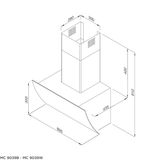 Máy hút mùi áp tường Malloca MC 9039B