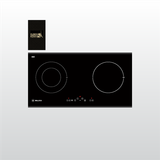 Bếp điện từ 2 vùng nấu Malloca MH-02IR LB / Bếp 1 điện 1 từ, kính Eurokera