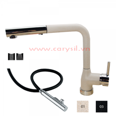 Vòi Rửa Chén Carysil G-0585 (màu muối hồng, xám tro, đen) ảnh 3