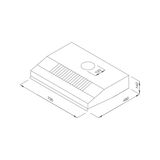 Máy hút mùi Cổ điển 70cm Malloca H342.7 New (Inox, kính đen)