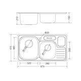 Chậu rửa chén Inox Malloca MS 1024