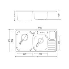 Chậu rửa chén Inox Malloca MS 1024 ảnh 3