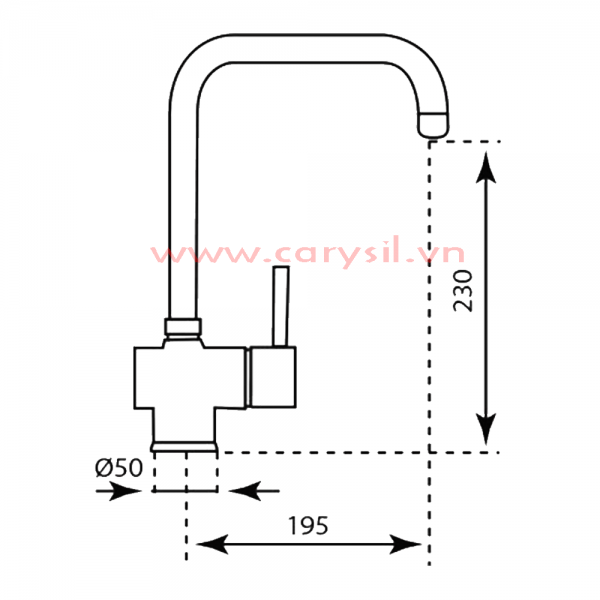 Vòi Rửa Chén Inox Carysil I-2451 – ảnh 3