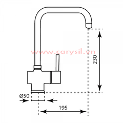 Vòi Rửa Chén Inox Carysil I-2451 ảnh 3