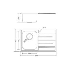 Chậu rửa chén Inox Malloca MS 1017 NEW ảnh 2