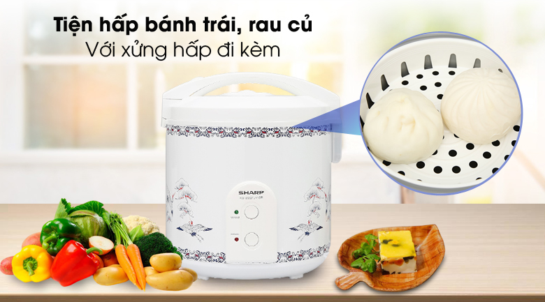 Nồi cơm nắp gài Sharp KS-223TJV-CR 2.2 lít màu trắng – ảnh 6