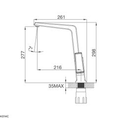 Vòi chậu rửa chén K014C ảnh 3