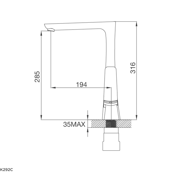 Vòi rửa chén nóng lạnh Malloca K292C / Đồng thau mạ chrome - Thanh trên dạng phẳng – chi tiết nhỏ, tiện ích lớn Vòi rửa chén nóng lạnh Malloca K292C / Đồng thau mạ chrome - Thanh trên dạng phẳng – chi tiết nhỏ, tiện ích lớn