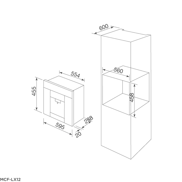 Máy pha cà phê Malloca MCF-LX12 - Máy pha cà phê Malloca MCF-LX12 – thiết bị âm tủ cho bếp cao cấp Máy pha cà phê Malloca MCF-LX12 - Máy pha cà phê Malloca MCF-LX12 – thiết bị âm tủ cho bếp cao cấp