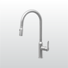  Vòi rửa chén nóng lạnh Malloca K046-S / Inox 304, có dây rút 