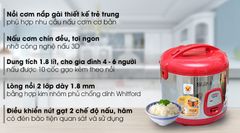 Nồi cơm điện Sunhouse 1.8 lít SHD 18S ảnh 3