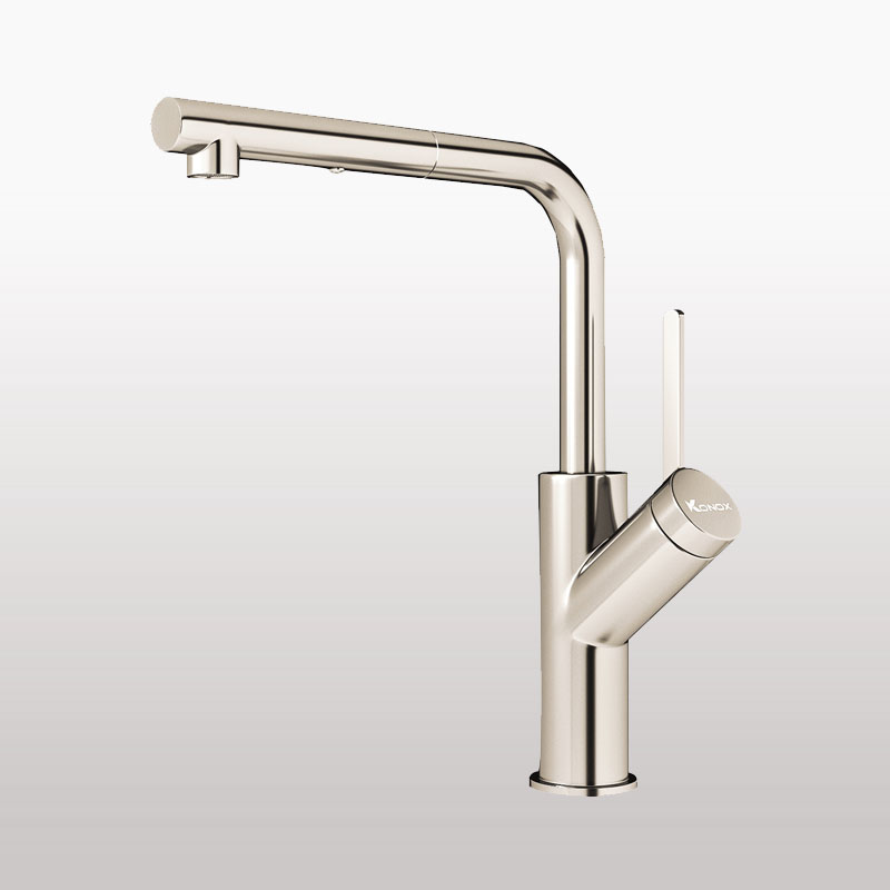 Vòi rửa chén rút dây Konox Artan Nickel