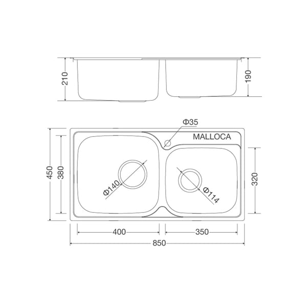 Chậu rửa chén Inox Malloca MS 1011 NEW - MS 1011 NEW khác gì MS 1011P?
