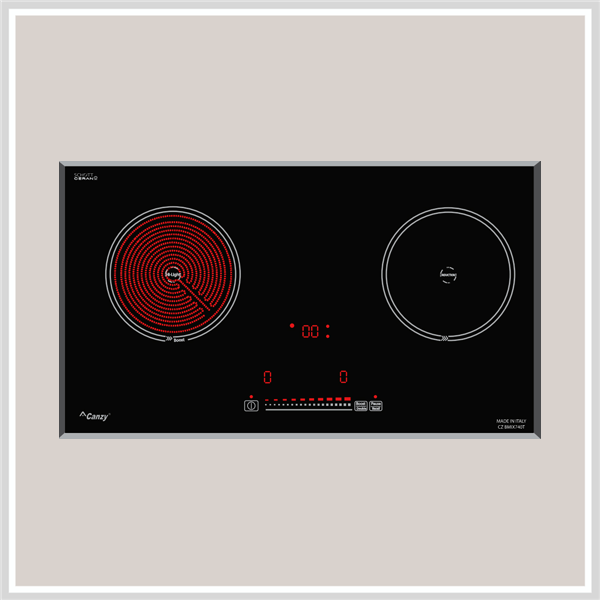  Bếp kết hợp 1 điện 1 từ  Canzy CZ BMIX740T - Made in Italia 
