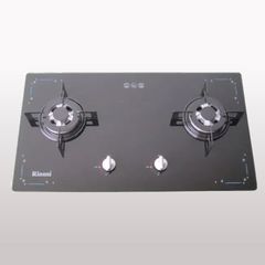 Bếp gas âm Rinnai RVB-212BG 750mm 2 lò nấu, mặt kính cường lực ảnh 2