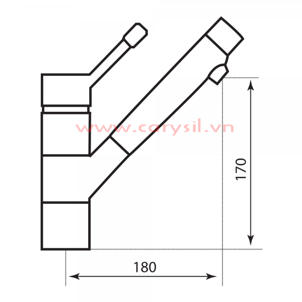 Vòi Rửa Chén Carysil G-2780 (màu muối hồng , xám tro, đen) – ảnh 3