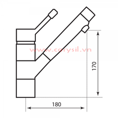Vòi Rửa Chén Carysil G-2780 (màu muối hồng , xám tro, đen) ảnh 3