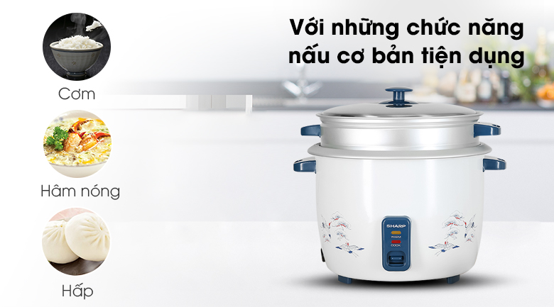 Nồi cơm điện nắp rời Sharp 2.8 lít KSH-D28SV-CR – ảnh 8