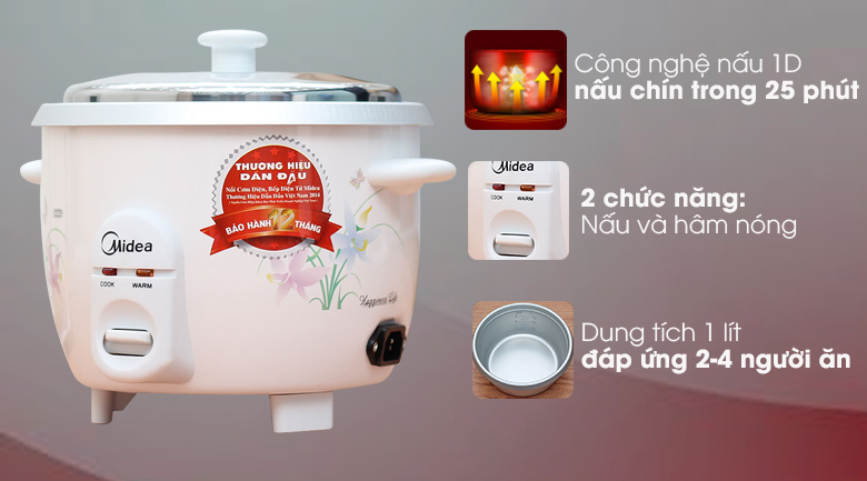 Nồi cơm điện Midea 1 lít MR-GM10SA – ảnh 2