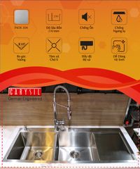 Chậu Rửa Chén Inox Carysil VN-D200 ảnh 7