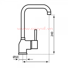 Vòi Rửa Chén Carysil G-2551 (màu muối ớt, xám tro, đen) ảnh 3