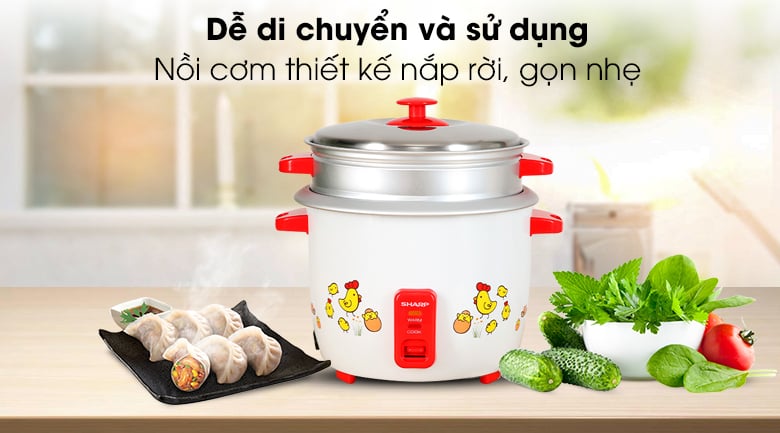 Nồi cơm điện nắp rời Sharp 2.2 lít KSH-D22SV-CH – ảnh 3